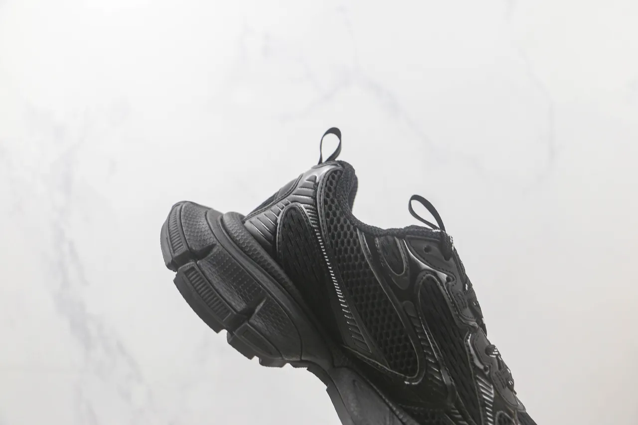 Balenciaga Tênis Chunky Pretos Monocromáticos de Malha e Recobrimento Sintético 5