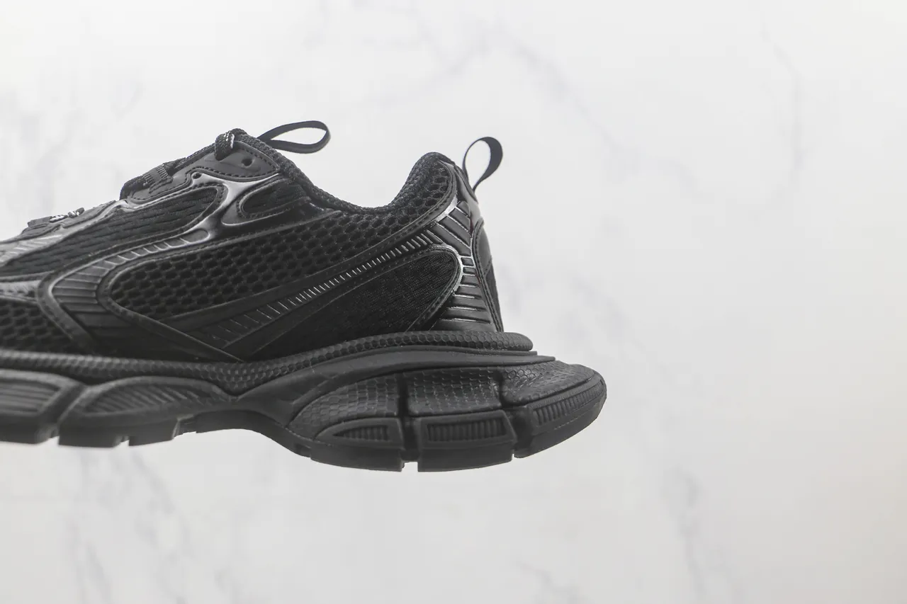 Balenciaga Tênis Chunky Pretos Monocromáticos de Malha e Recobrimento Sintético 7