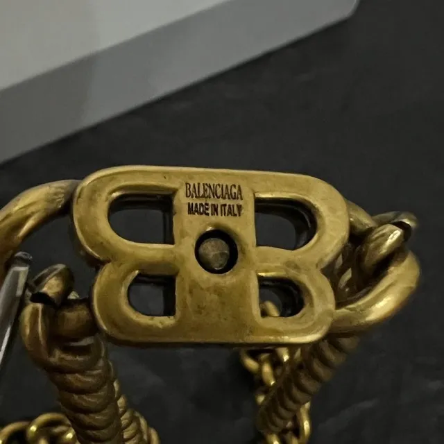 Balenciaga Colar de Corrente Colar Dourado Corrente Curb Colar 2