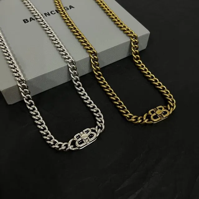 Balenciaga Colar de Corrente Colar Dourado Corrente Curb Colar 5