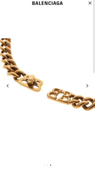 Balenciaga Colar de Corrente Colar Dourado Corrente Curb Colar 6