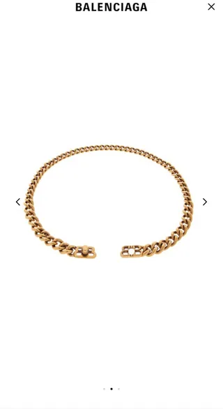 Balenciaga Colar de Corrente Colar Dourado Corrente Curb Colar 9