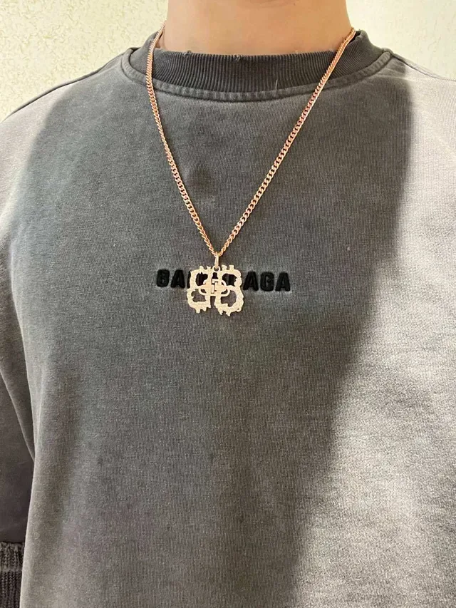 Balenciaga Flower BB Pendentif Chaîne Rose-Gold 5