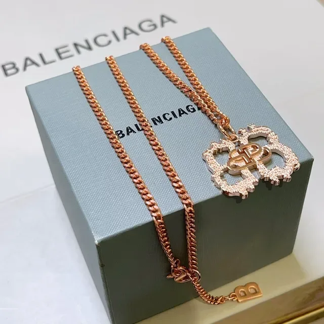 Balenciaga Flower BB Pendentif Chaîne Rose-Gold 6