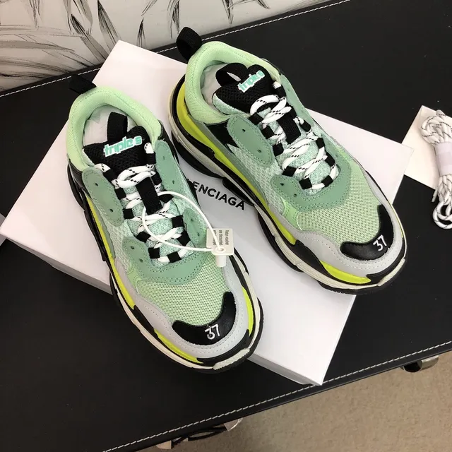 Balenciaga Vert Jaune Sneakers oversize à semelle multi-couche et semelle chunky 4
