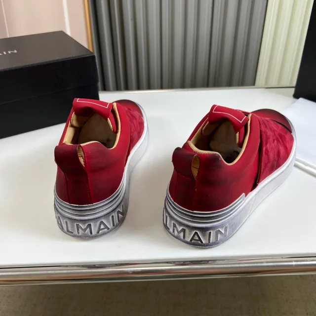 Balenciaga Vermelho Prata Slip-On Camurça Superior Lifestyle Sneakers 6