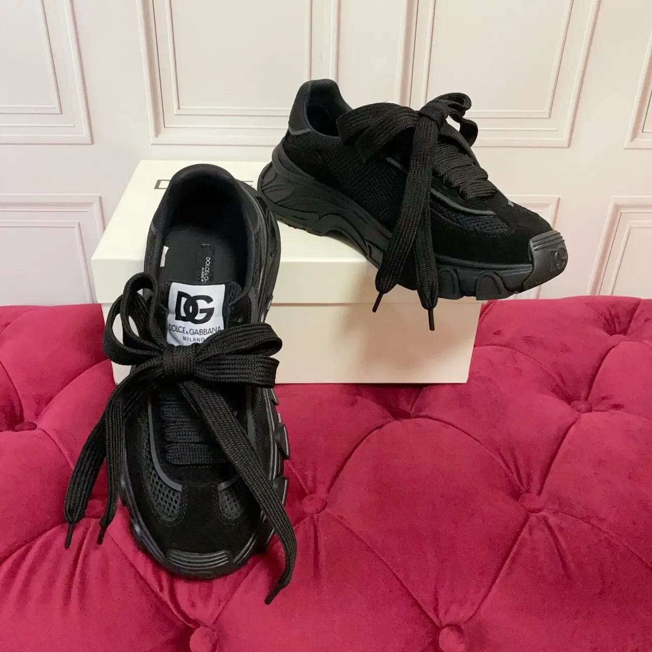 Balenciaga Runner Tênis pretos de malha e camurça chunky 5
