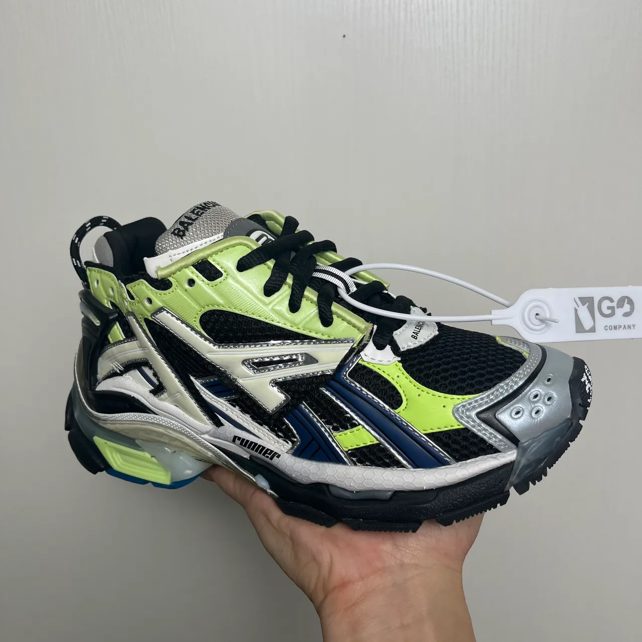 Balenciaga Runner Verde Lima Preto Branco Azul Marinho Tênis Chunky 2