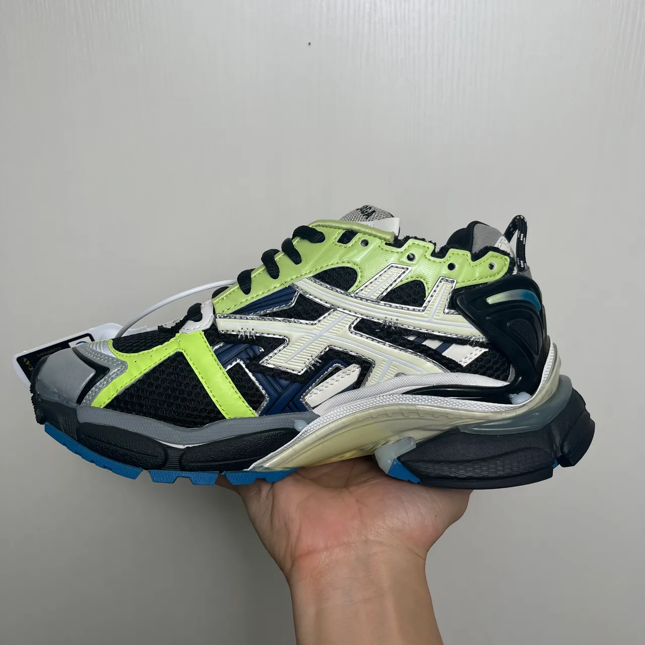 Balenciaga Runner Verde Lima Preto Branco Azul Marinho Tênis Chunky 3