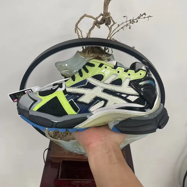 Balenciaga Runner Verde Lima Preto Branco Azul Marinho Tênis Chunky 5