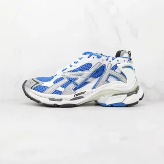 Balenciaga Runner أحذية رياضية بيضاء زرقاء فضية سميكة