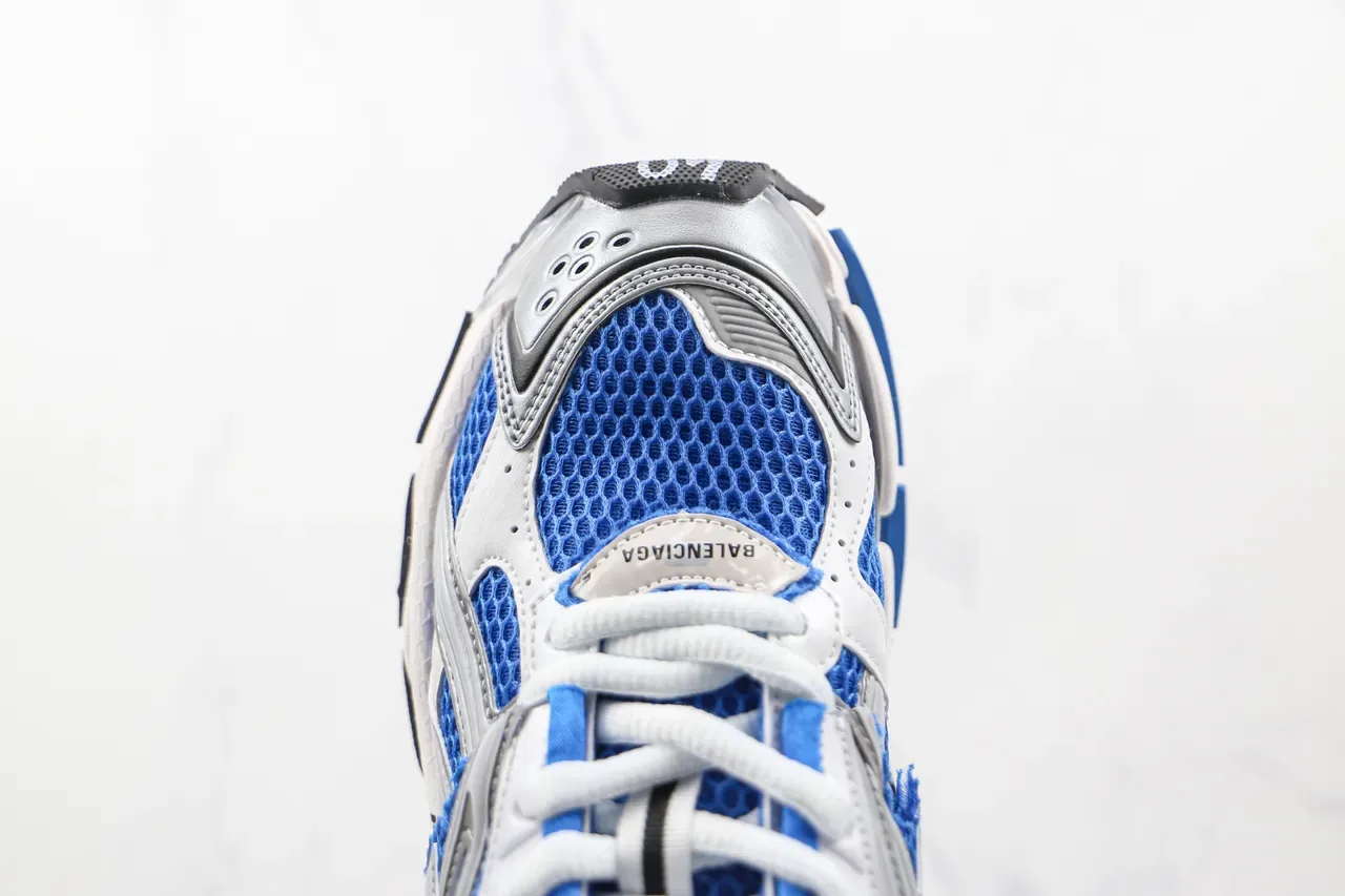Balenciaga Runner White Blue Silver Chunky Sneakers 6