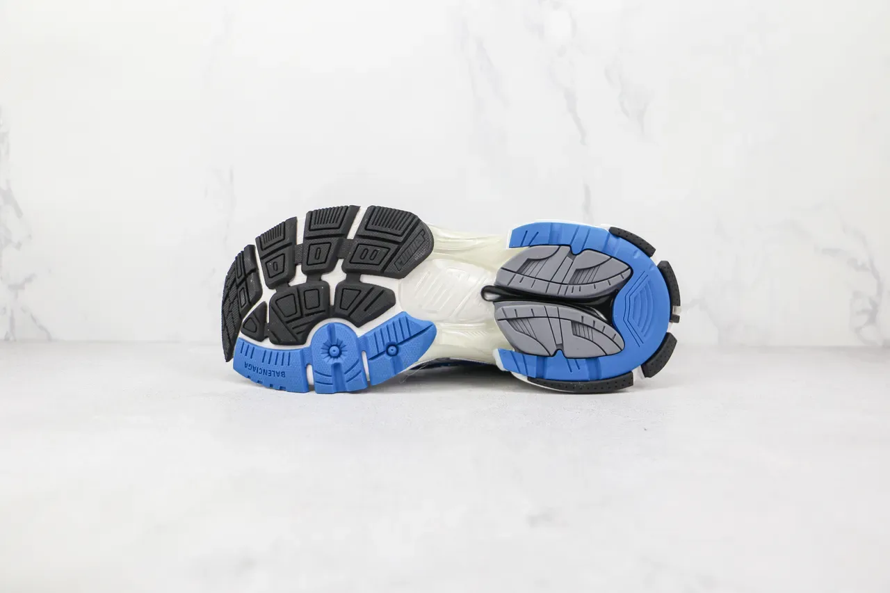 Balenciaga Runner White Blue Silver Chunky Sneakers 8