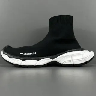 Balenciaga Speed Trainer أسود وأبيض حذاء سنيكرز أسلوب حياة