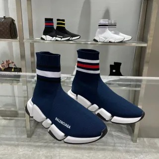 Balenciaga Speed Trainer Azul Marino Sock-Fit Estilo de vida Zapatillas