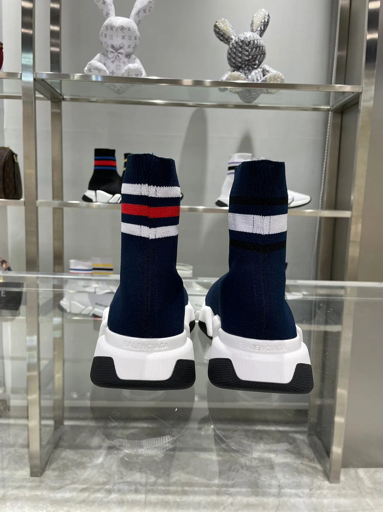 Balenciaga Speed Trainer أزرق بحري Sock-Fit نمط الحياة أحذية رياضية 7