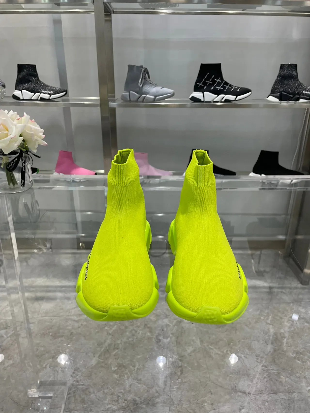 Balenciaga Speed Trainer Neon Yellow লাইফস্টাইল স্নিকার 8