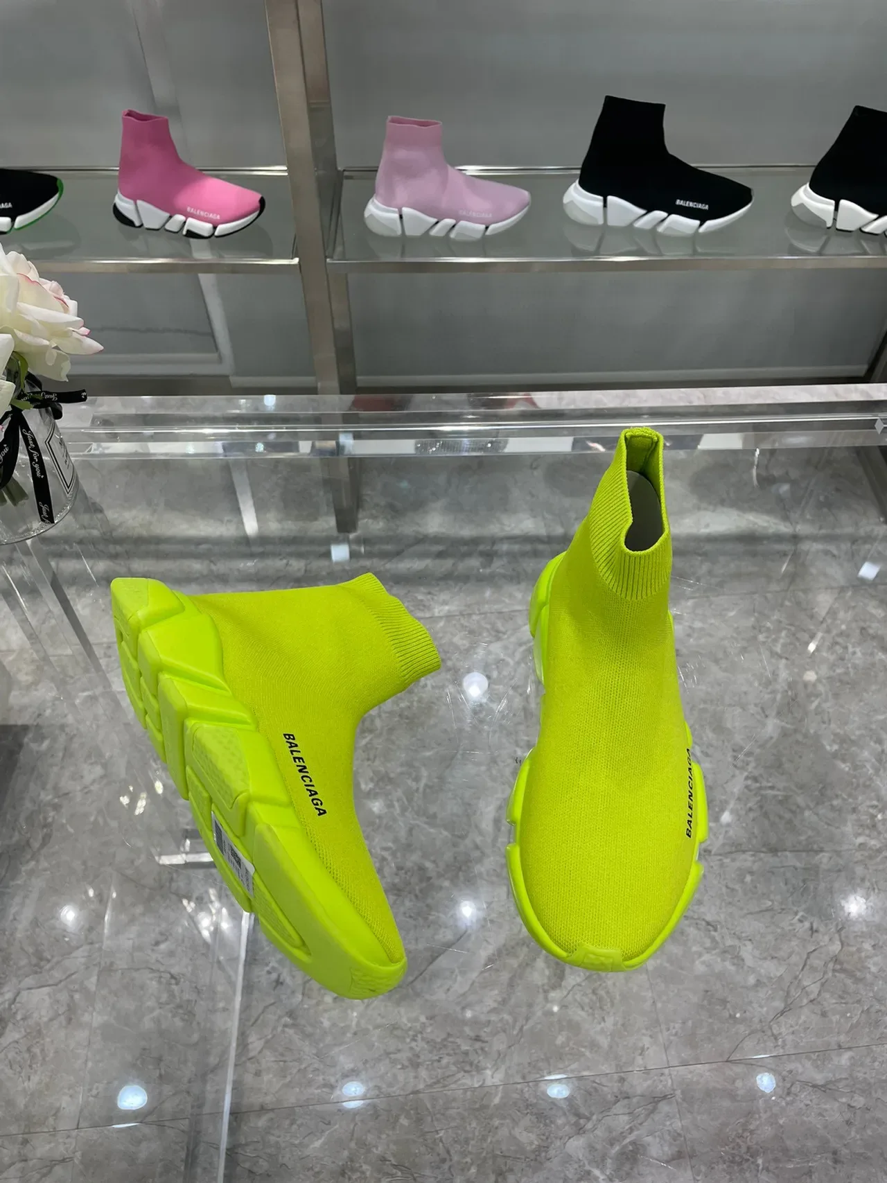 Balenciaga Speed Trainer Neon Yellow লাইফস্টাইল স্নিকার 9