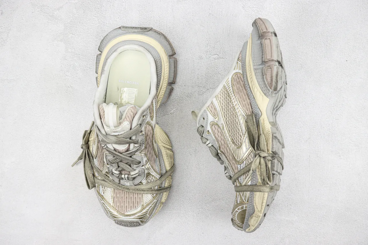 Balenciaga Track Trainer tênis chunky bege cinza 3