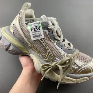 بالنسياغا Track Trainer بيج رمادي ذهبي حذاء رياضي سميك