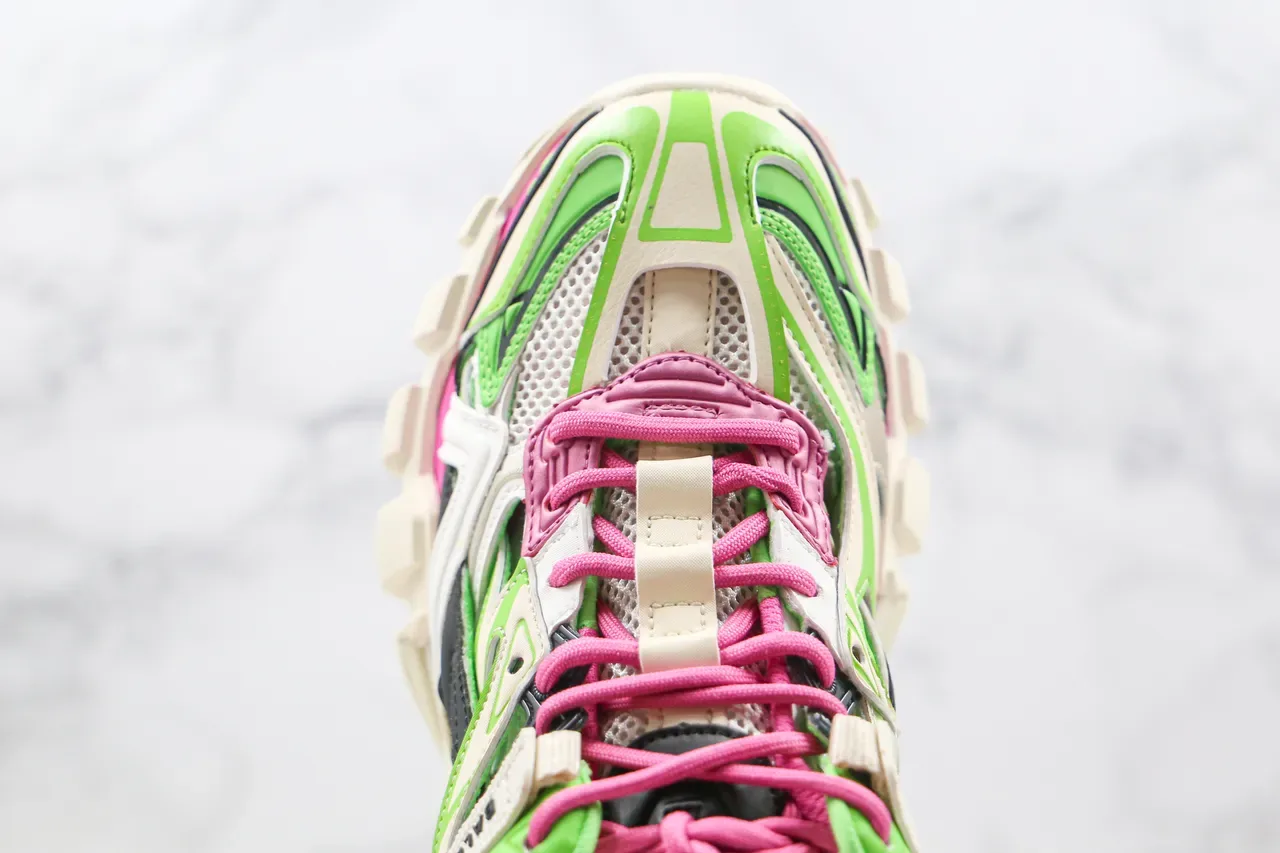 Balenciaga Track Trainer Sneakers Chunky Rose Néon et Vert 7