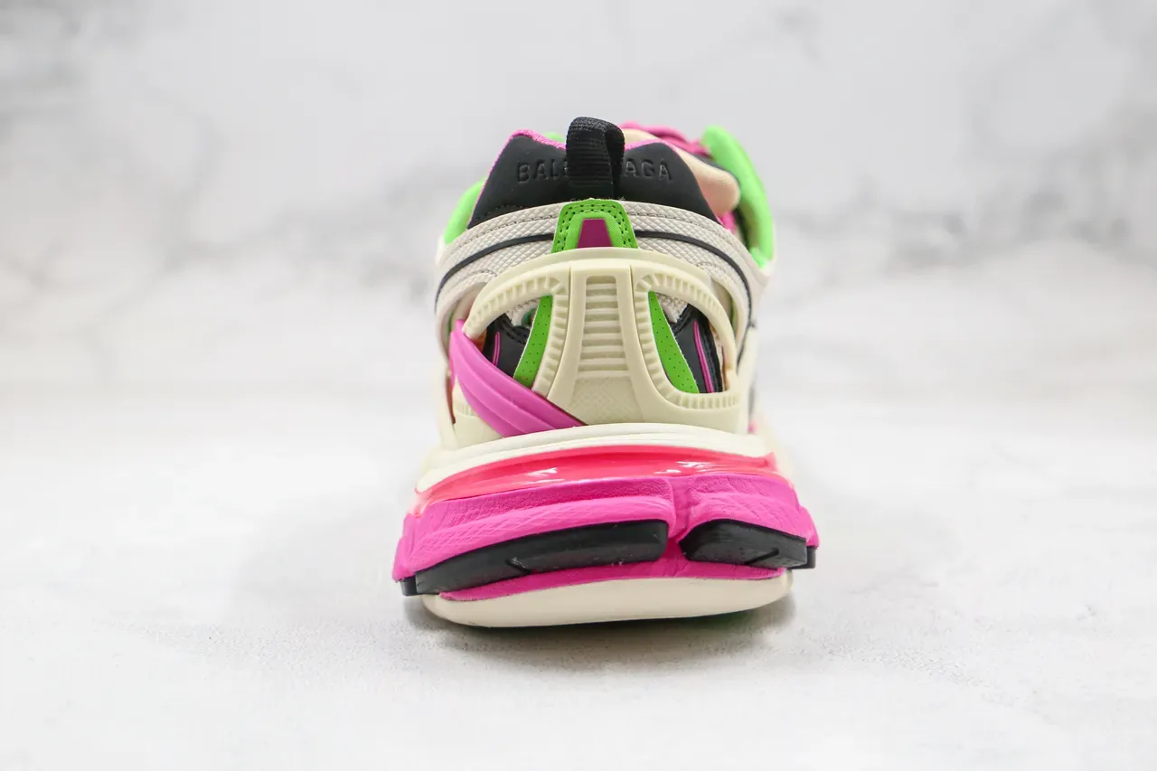Balenciaga Track Trainer Sneakers Chunky Rose Néon et Vert 10