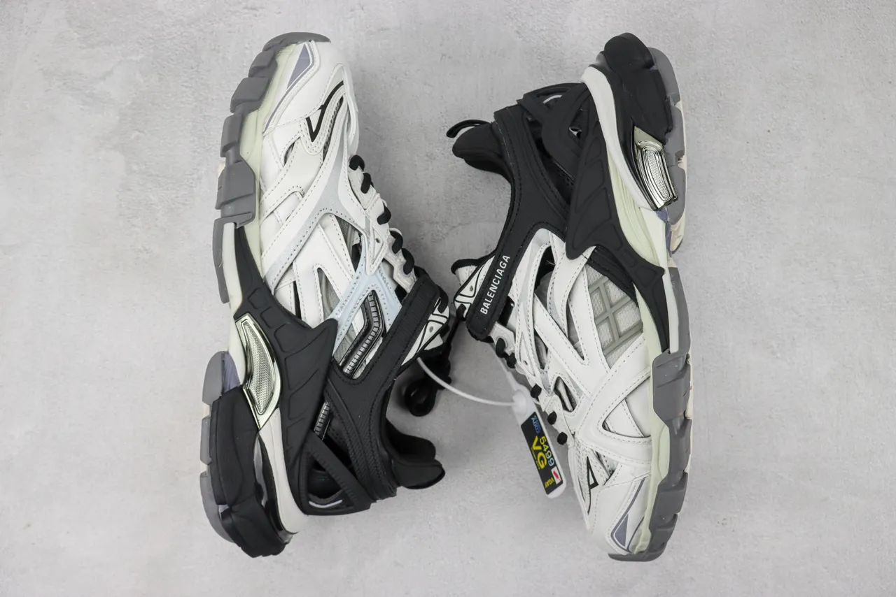 Balenciaga Track Trainer White Black Gray Chunky Sneakers 2