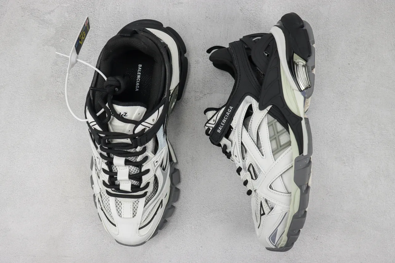 Balenciaga Track Trainer White Black Gray Chunky Sneakers 3