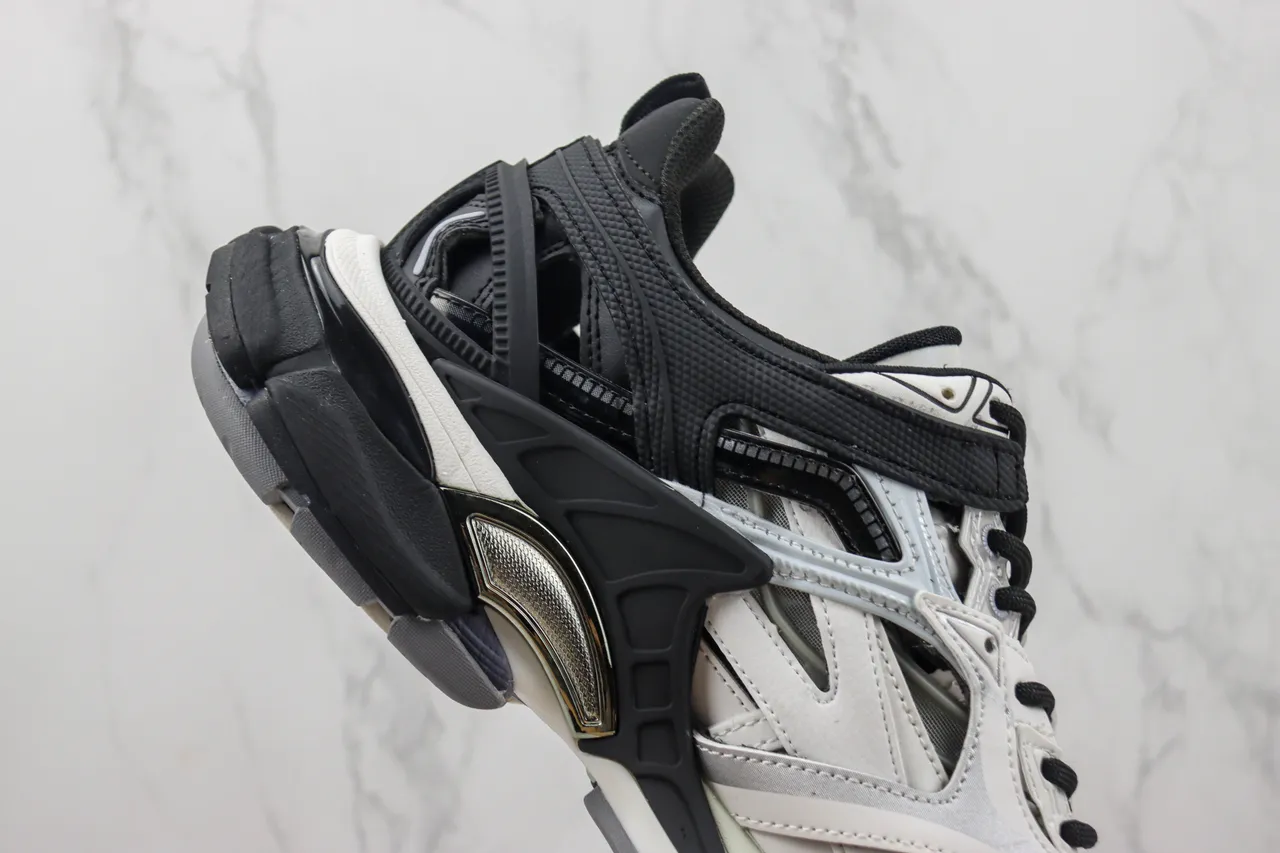 Balenciaga Track Trainer White Black Gray Chunky Sneakers 5