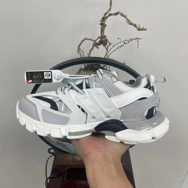 Balenciaga Track Trainer Sneakers Chunky Branco Cinza Preto 6