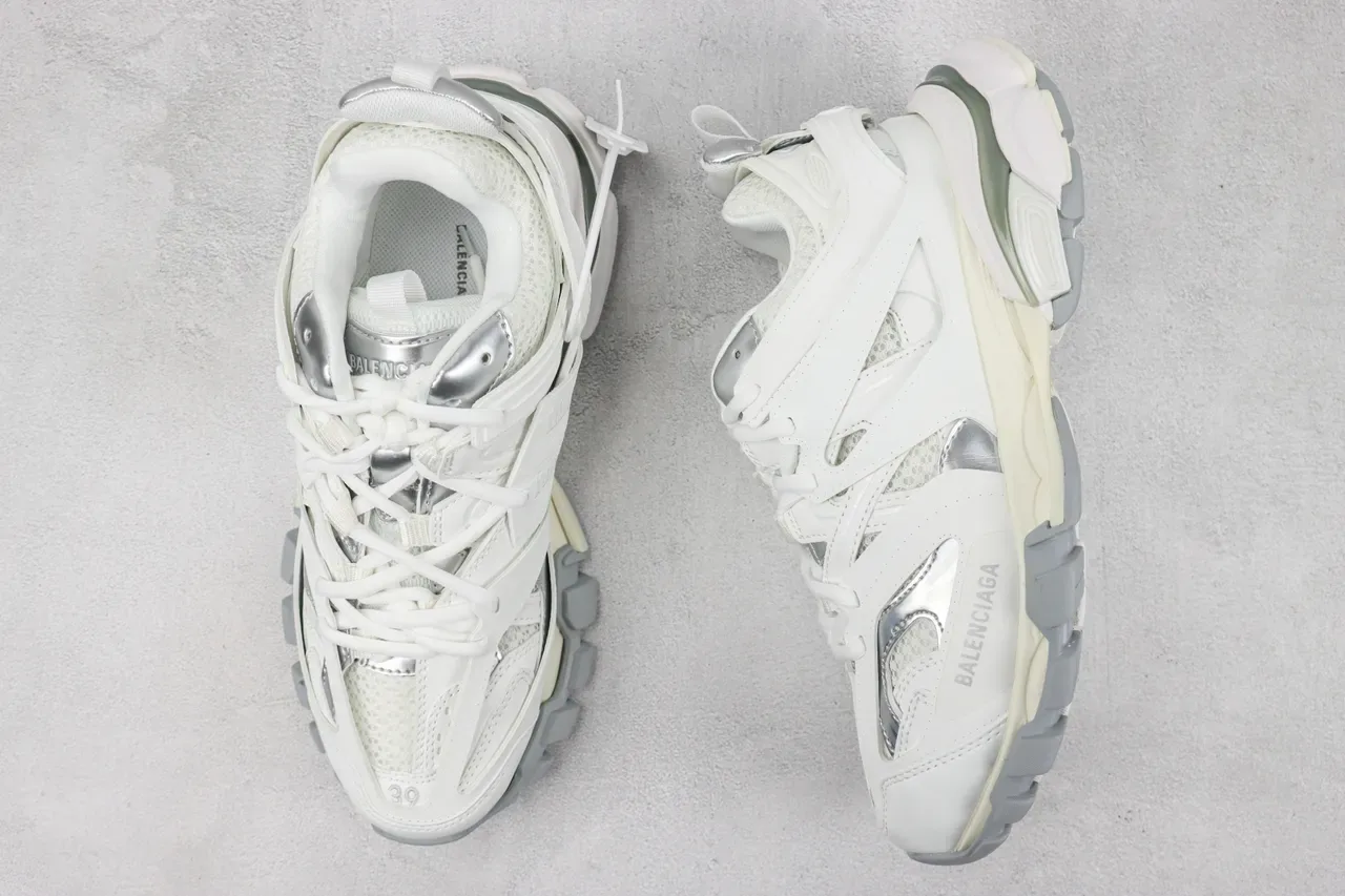 Balenciaga Track Trainer sneakers chunky blanc gris argent 3
