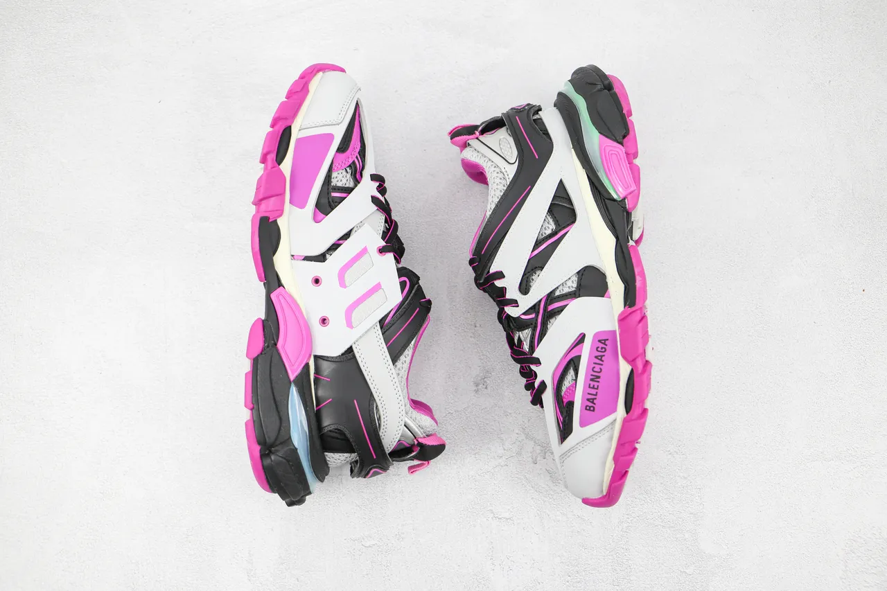 Balenciaga Track Trainer White Pink Black Chunky Sneakers 2