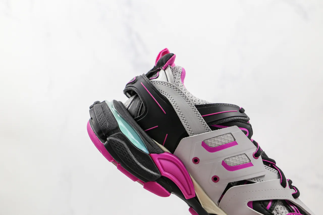 Balenciaga Track Trainer White Pink Black Chunky Sneakers 5
