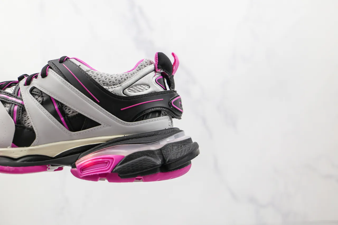 Balenciaga Track Trainer White Pink Black Chunky Sneakers 7