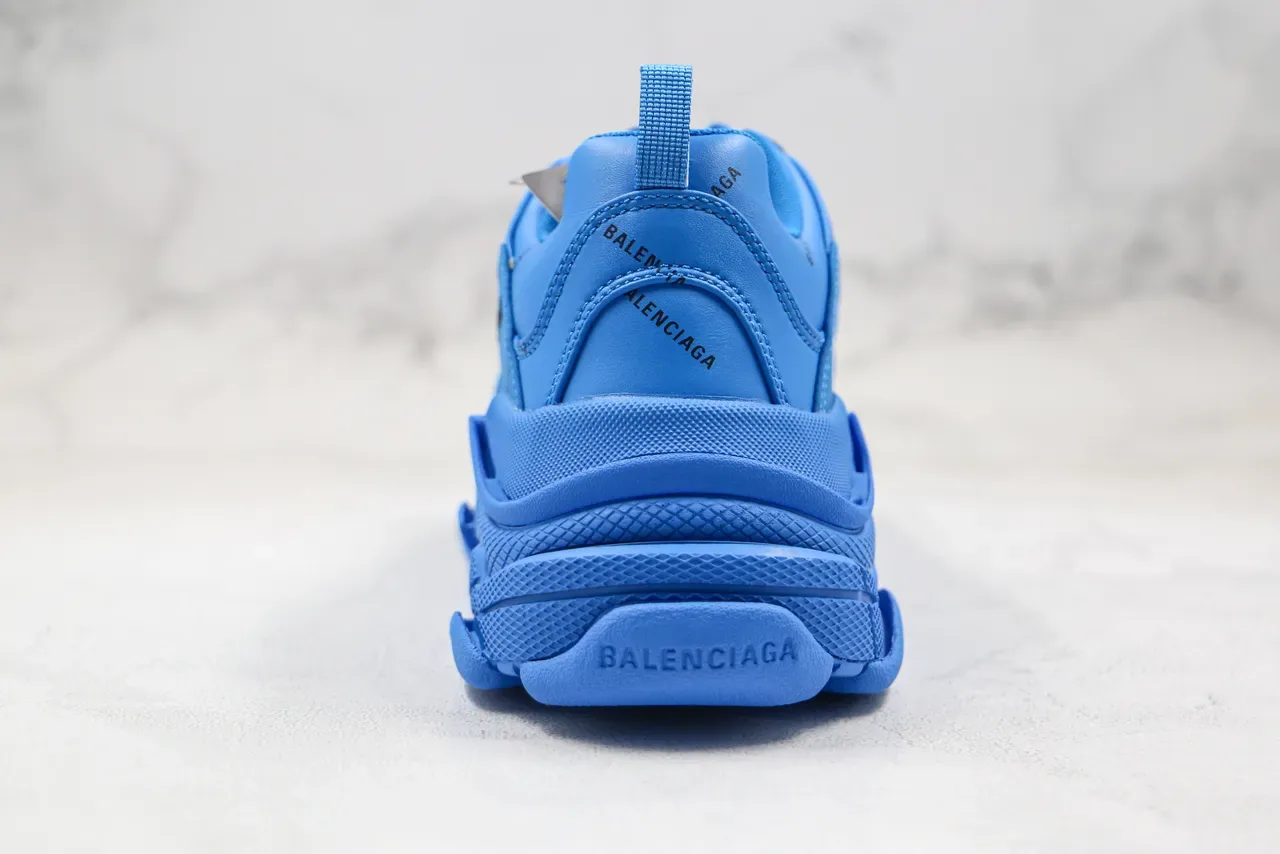 Balenciaga Triple S Sneakers Chunky Bleu Monochromatique 2