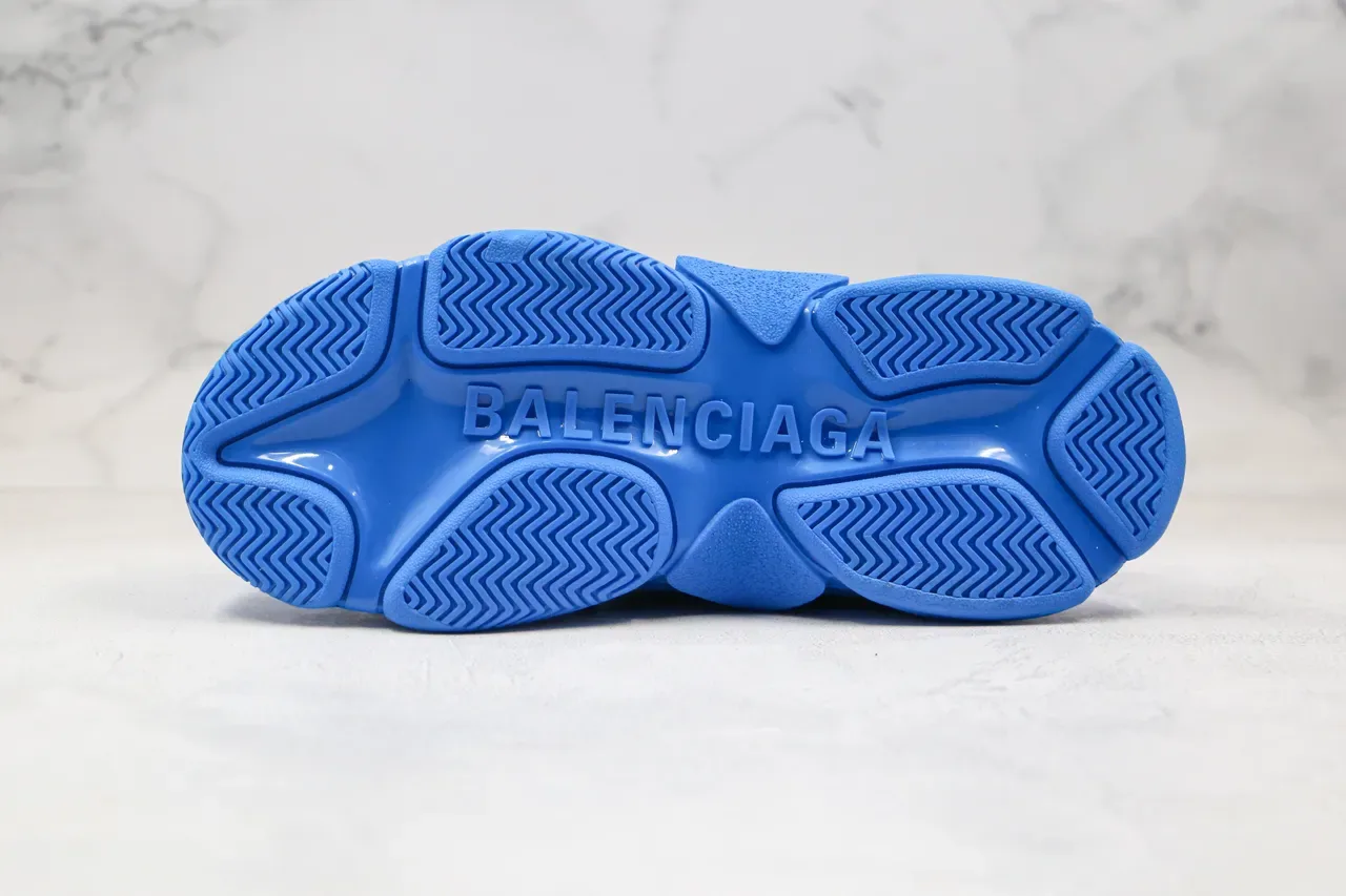 Balenciaga Triple S Sneakers Chunky Bleu Monochromatique 3