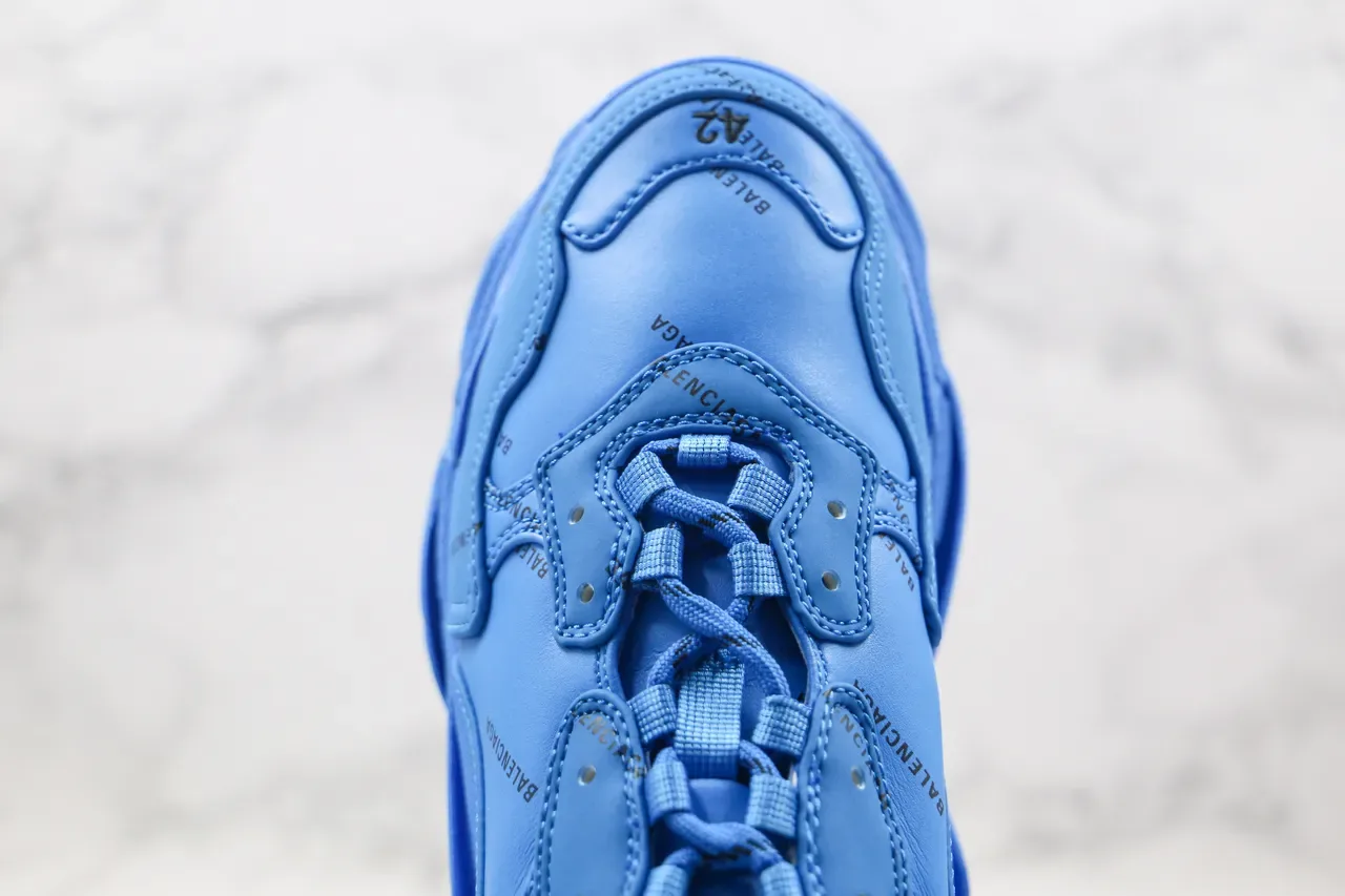 Balenciaga Triple S Sneakers Chunky Bleu Monochromatique 5