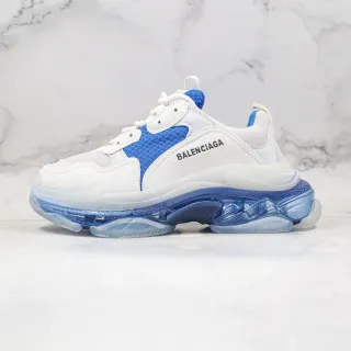 Balenciaga Triple S حذاء رياضي سميك أبيض وأزرق
