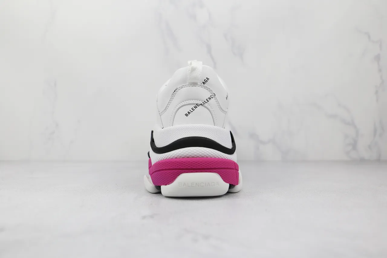 Balenciaga Triple S branco preto rosa tênis chunky 2