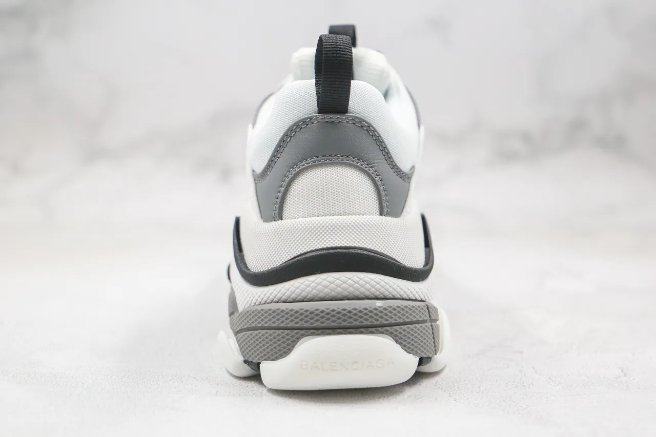 Balenciaga Triple S White Gray Black Chunky Sneakers 2