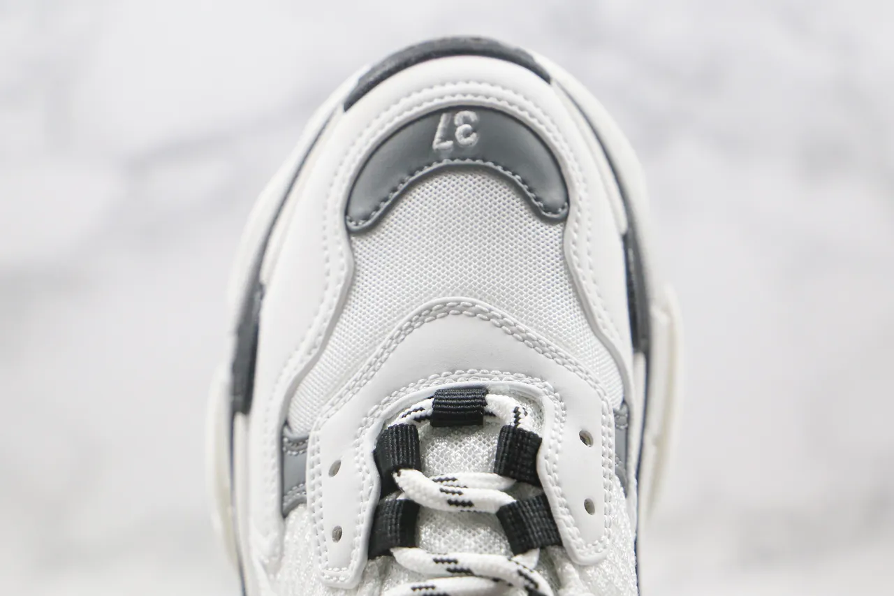 Balenciaga Triple S White Gray Black Chunky Sneakers 5