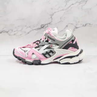 Balenciaga Zapatillas Chunky Blancas y Rosa con Suela de Plataforma Material Sintético Multicapa Estilo Cage