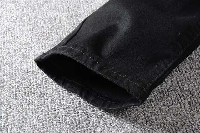Balmain Biker Black Silver Studded Zippered Jeans 2
