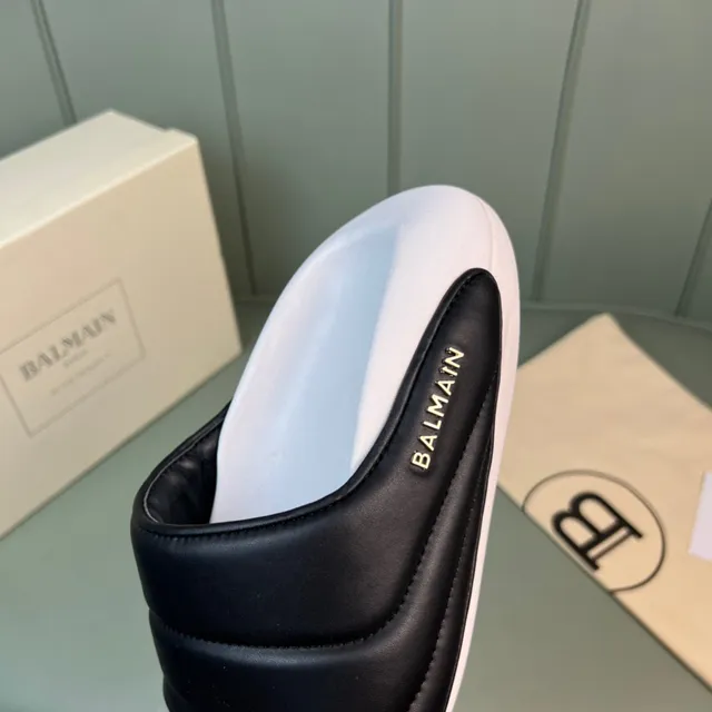 Balmain Quilted Strap Slide Slipper 6