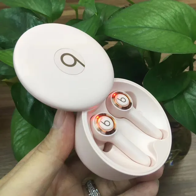 Beats Black Pink Estuche de Carga Cilíndrico Acabamento Matte TWS Fones de Ouvido 3