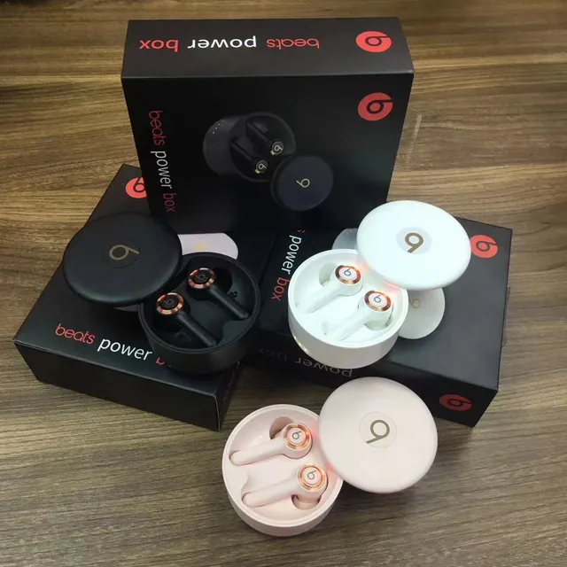 Beats Black Pink Estuche de Carga Cilíndrico Acabamento Matte TWS Fones de Ouvido 4