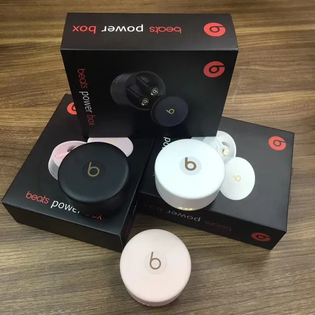 Beats Black Pink Estuche de Carga Cilíndrico Acabamento Matte TWS Fones de Ouvido 7