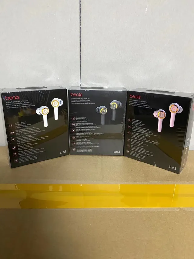 Beats Black Pink Estuche de Carga Cilíndrico Acabamento Matte TWS Fones de Ouvido 11