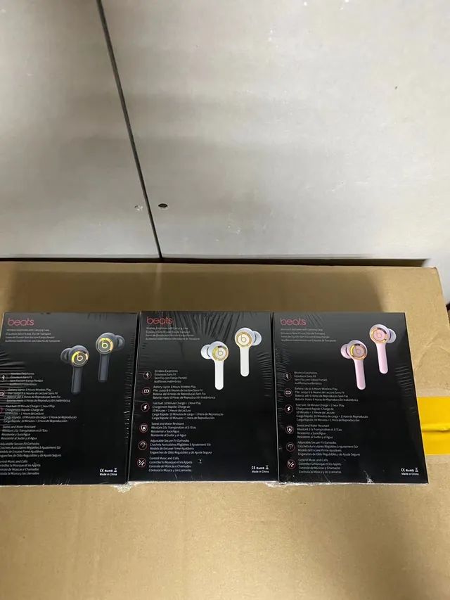 Beats Black Pink Estuche de Carga Cilíndrico Acabamento Matte TWS Fones de Ouvido 15