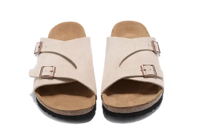 Birkenstock Arizona Beige daim mules à deux brides 3